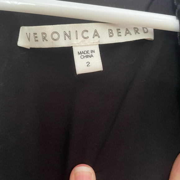 VERONICA BEARD BLACK LEOPARD VELVET GOWN SIZE 2 - Picture 3 of 4